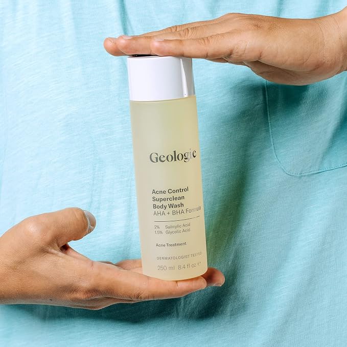 Geologie Acne Control Body Wash | Exfoliating AHA + BHA Cleanser - Image 3