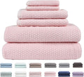Everplush Diamond Jacquard 6 Pieces Bath Towel Set, Luxury Super Soft Oversized by Everplush