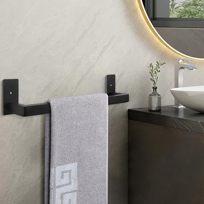 NearMoon Self Adhesive Bathroom Towel Bar, Stainless Steel Square Bath Wall - Image 7