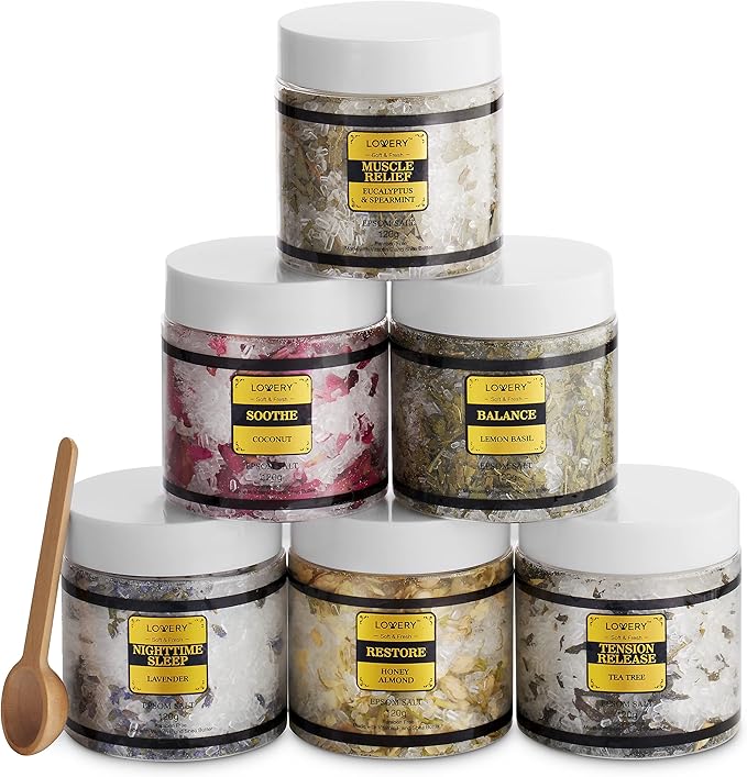 Christmas Gifts for Women Who Have Everything, Epsom Bath Salts Gift Basket Set - Image 8