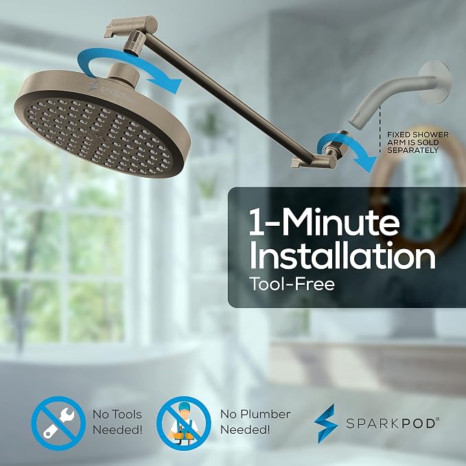 SparkPod Round Rain Shower Head - Image 6