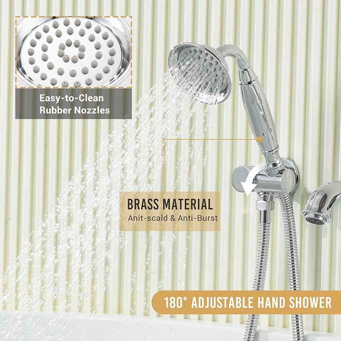 DASAN Antique Wall Mount Tub Filler Faucet - Image 4