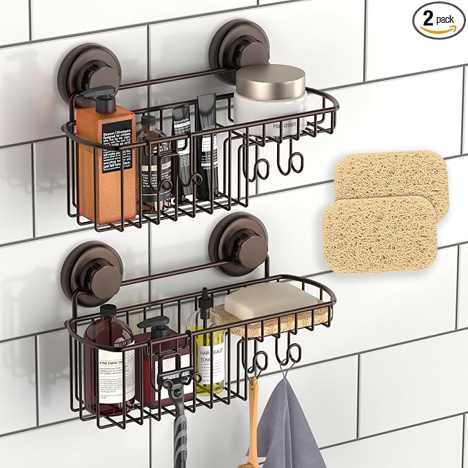 HASKO 2 Pack Shower Caddy Suction Cup by HASKOaccessories