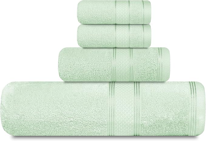 Casa Lino 100% Cotton Bath Towels Set of 4 by CASALINO