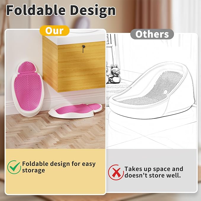 Baby Bathtub Support for Babies 0-6 Months, Foldable Portable Infant Bathtub - Image 7