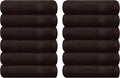 GLAMBURG Ultra Soft 12-Piece Washcloths Set 13x13-100% Ringspun Cotton by GLAMBURG