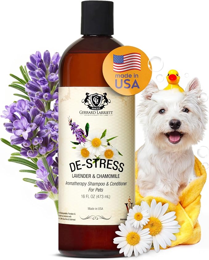 Dog Shampoo and Conditioner De-Stress Lavender & Chamomile 16 Fl Oz Dog Shampoo - Image 8