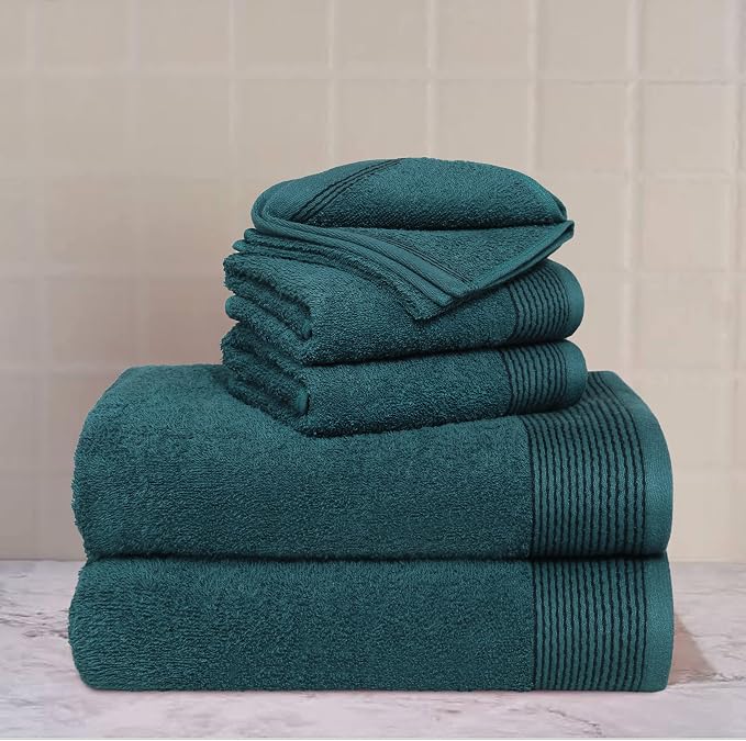 Belizzi Home 100% Cotton Ultra Soft 6 Pack Towel Set, Contains 2 Bath Towels - Image 2