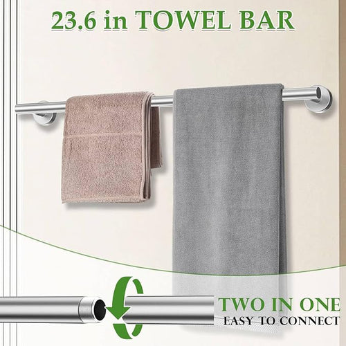 10-Piece Towel Bar Set Brushed Nickel Bathroom Hardware Accessories Set - Image 2