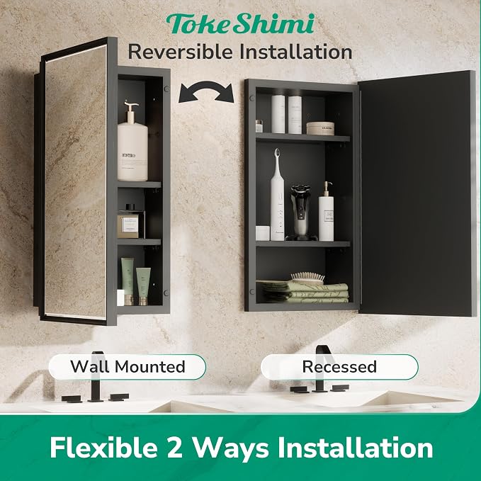 TokeShimi 36x24 Recessed Medicine Cabinet - Image 9