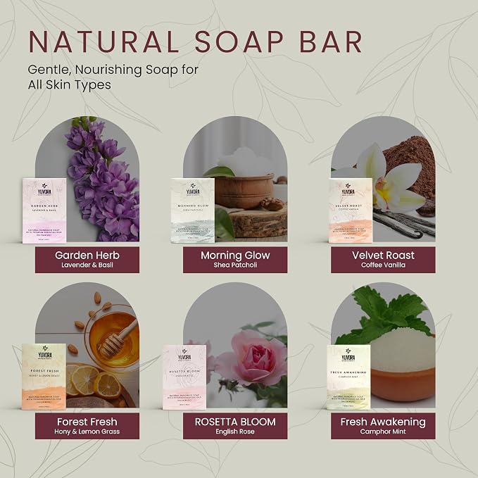 6 Pcs Women Natural Handmade Body Soaps 5 OZ Pack Floral Radiance Long lasting - Image 3