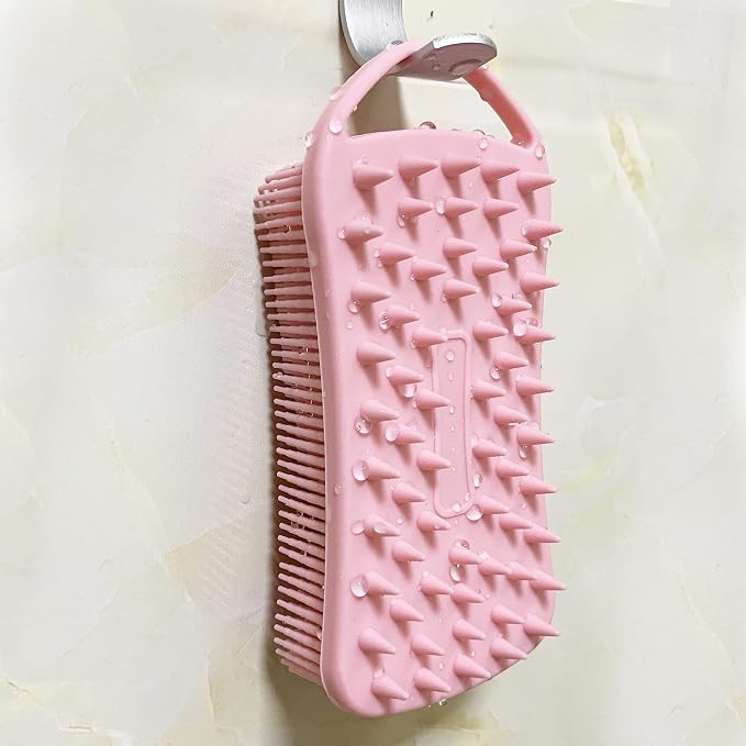 2 PC Silicone Exfoliating Body Scrubber, 2 in 1 Silicone Body Shampoo Brush - Image 2