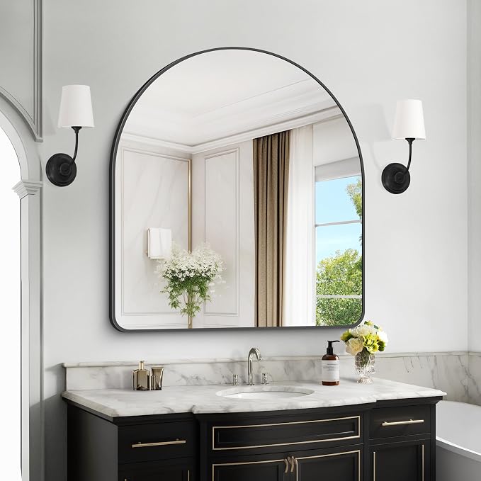 Arched Bathroom Mirror, Wall Mounted Mirror, Living Room, Vertically Hanging - Image 2
