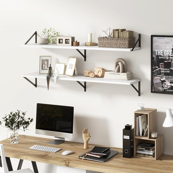 Floating Shelves 48 Inch Long, Wide Large Display Storage Shelves - Image 2