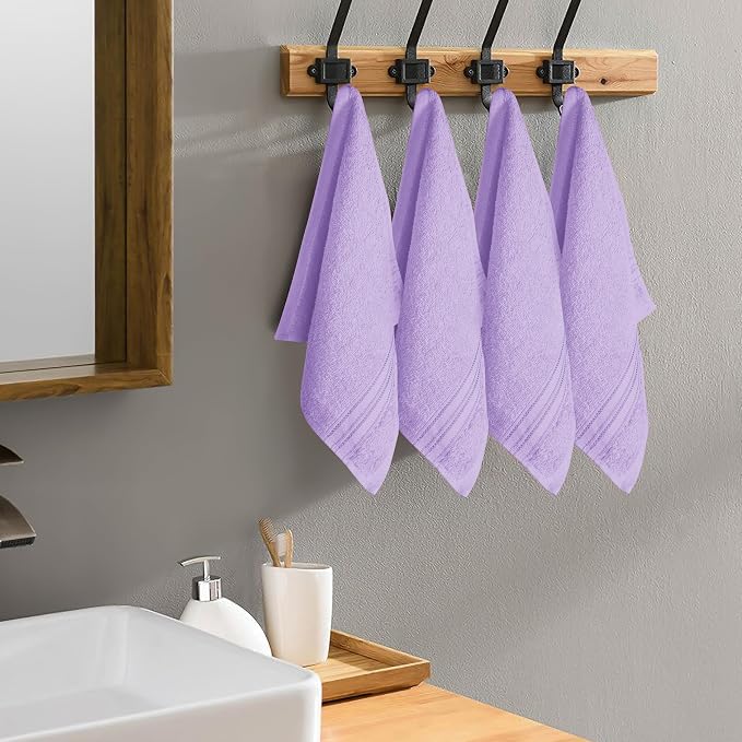BOUTIQUO Ultra Soft Cotton Washcloths, Contains 12 Piece Face Cloths 12x12 inch - Image 5