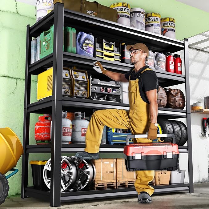 Garage Shelving, Heavy Duty Garage Storage Shelves, Metal Shelving Unit - Image 2