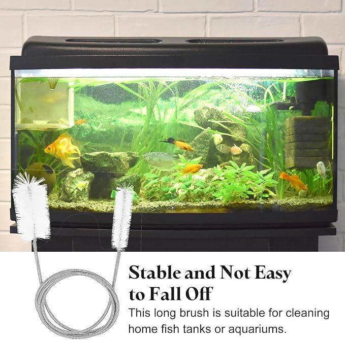 HARFINGTON 3pcs Flexible Long Drain Brush Straw Cleaner Set 35.43" Stainless - Image 4