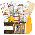 Spa Gift Basket Luxury Bath and Body Basket Set 17-Piece Coconut Honey Almond by SaintRoy