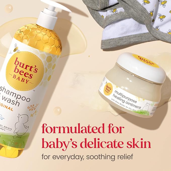 Burt's Bees Baby Shampoo & Wash, Tear Free Soap, Baby Care, 12 Ounce - Image 10