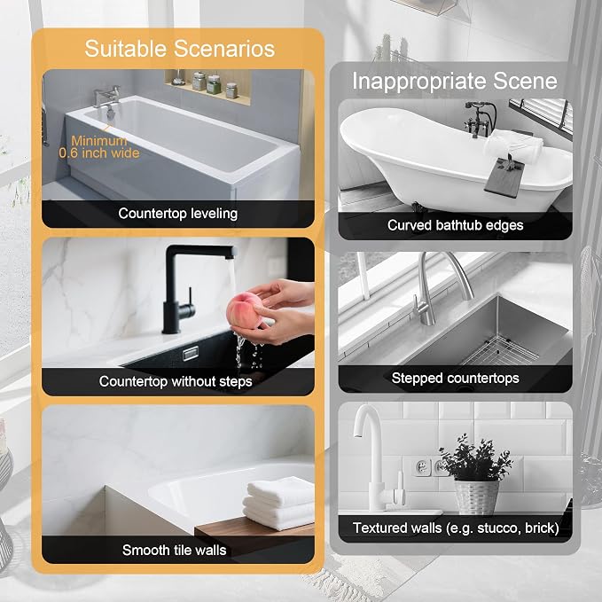 Mofason Silicone Shower Splash Guard, Bathroom Shower Water Guard - Image 4