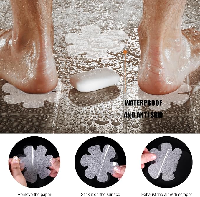 Original 24PCS Upgraded Gentle Bathtub Stickers Non-Slip, Safety Shower Treads - Image 5