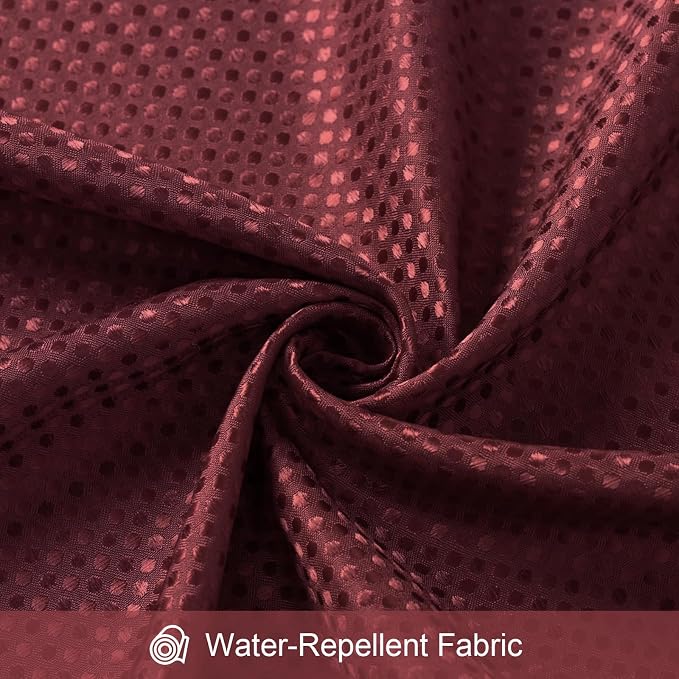 3 in 1 Long Burgundy Shower Curtain Set-72 W x 78 H, Modern Waffle and PEVA - Image 7