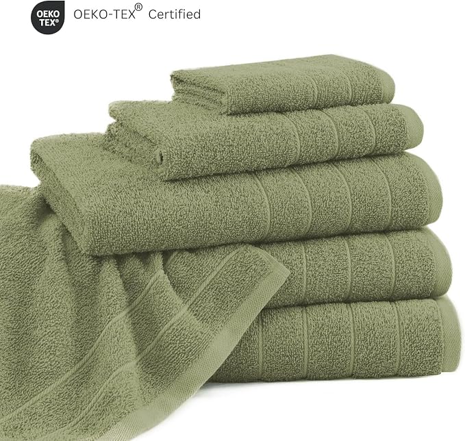 Casa Platino 100% Mercerized Cotton Bathroom Towel Set - Image 6