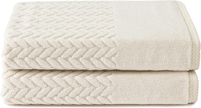 Texere 100% Organic Cotton Jacquard 650 GSM Premium Bath Towel Sets by TexereSilk