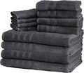 Mosobam Luxury Turkish 12pc XL Towel Set 35X70 16X30 13X13 Charcoal Gray 700 by Mosobam