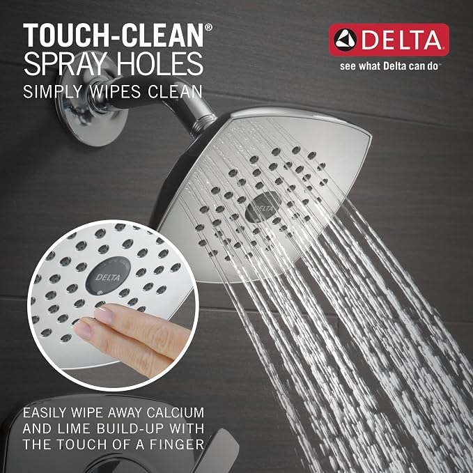 Delta Faucet Modern Single-Handle Chrome Tub and Shower Trim Kit, Shower Faucet - Image 4