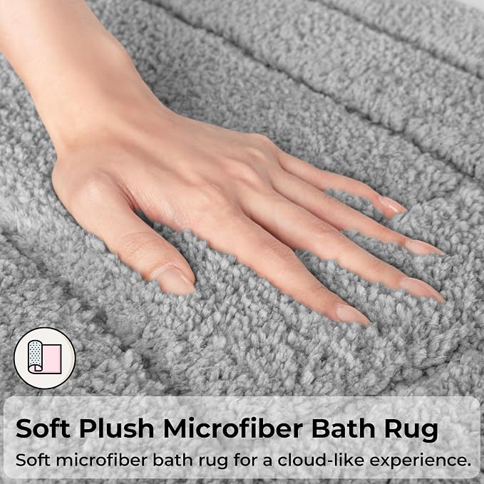 GRANNY SAYS Bathroom Rugs Sets 2 Piece, Soft Absorbent Microfiber Bath Mats - Image 3