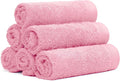 100% Cotton Washcloths Set 13” x 13” | Pink Rose Towels | Set of 6 Ultra Soft by Weidemans