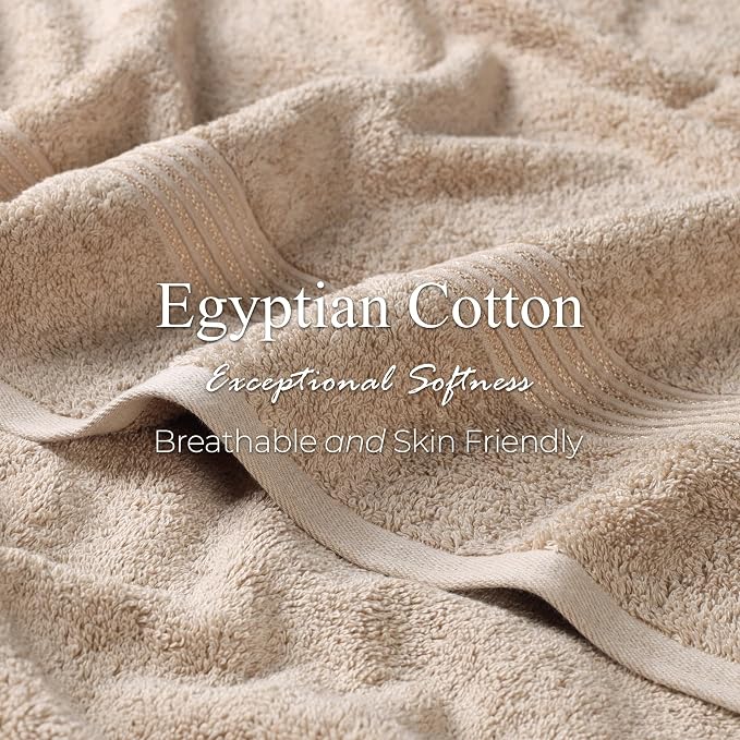 Superior Egyptian Cotton Bath Towel Set, Home Bathroom Towels, Guest Bath - Image 5
