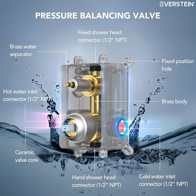 10" High-Pressure Rainfall Shower Faucet - Image 8
