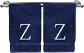 Monogrammed Hand Towel, Personalized Initial Gift, Extra Absorbent 100% Turkish by BareCotton