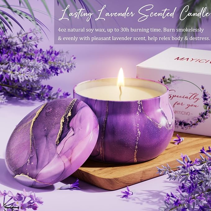 Birthday Gifts for Women Friendship, Lavender Relaxing Spa Gifts Basket for - Image 5