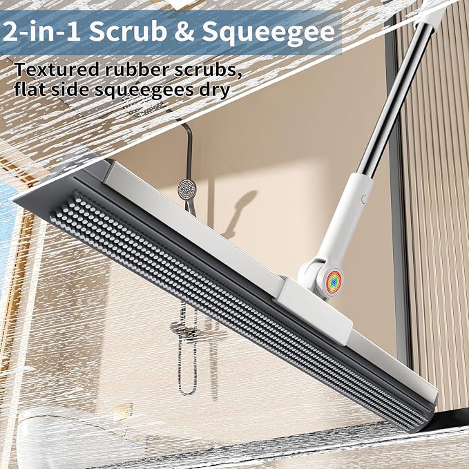 Squeegee Broom for Floor, Rubber Silicone Magic Broom - Image 2