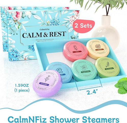 12 Pack Shower Steamers Aromatherapy, Stocking Stuffers - Image 2