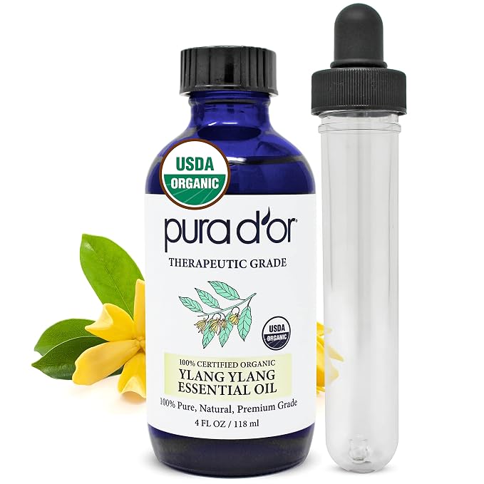 PURA D'OR Organic Ylang Ylang Essential Oil 100% Pure & Natural Therapeutic by PURADOR