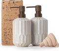 Fun Elements Bathroom Soap Dispenser Set, 16 OZ Ceramic Hand Soap Dispenser by IntoYourHouseOntoYourTable