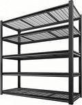5 Tier Metal Shelving Unit, Adjustable Storage Shelves, Living Room by LIJIUHOME