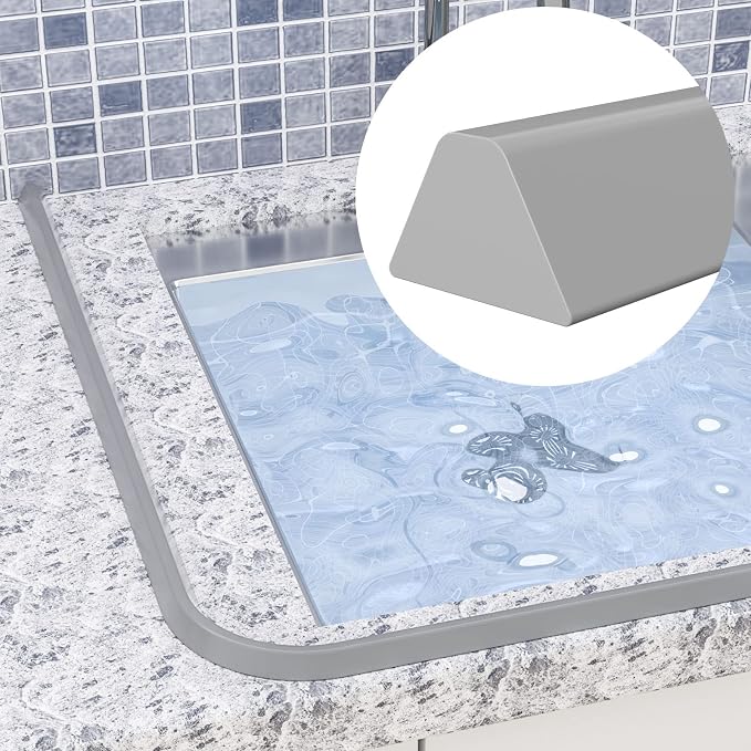 67 Inch Collapsible Shower Water Dam, Shower Threshold Water Dam Shower Barrier - Image 3
