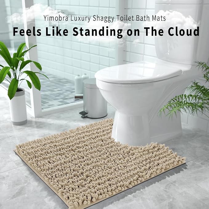 Yimobra Toilet Rug U Shaped Washable 24x24 Inch - Image 6