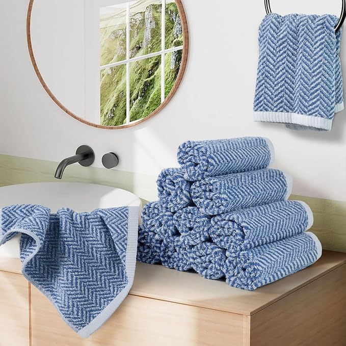 Cleanbear Wash Cloths for Your Face and Body, 12 Washcloths for Showering - Image 4