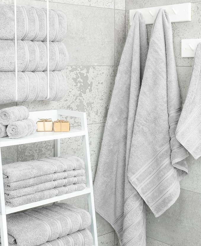 American Soft Linen Luxury 4 Piece Bath Towel Set, 600 GSM 100% Cotton Turkish - Image 3