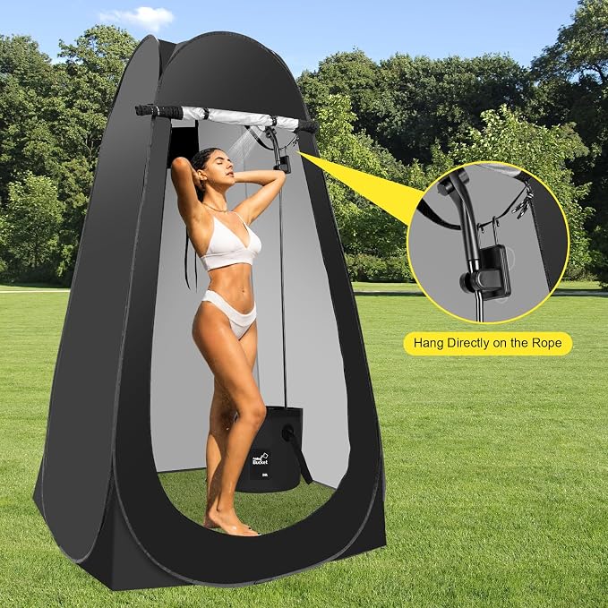 Portable Hot Shower Tent for Camping, Pop Up Privacy Tent - Image 3