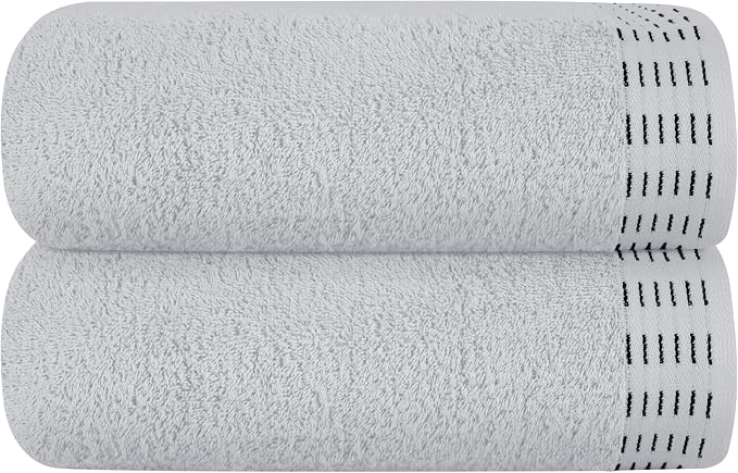 Cotton 2 Pack Oversized Bath Towel Set 28x55 inches, Large Bath Towels by Unknown