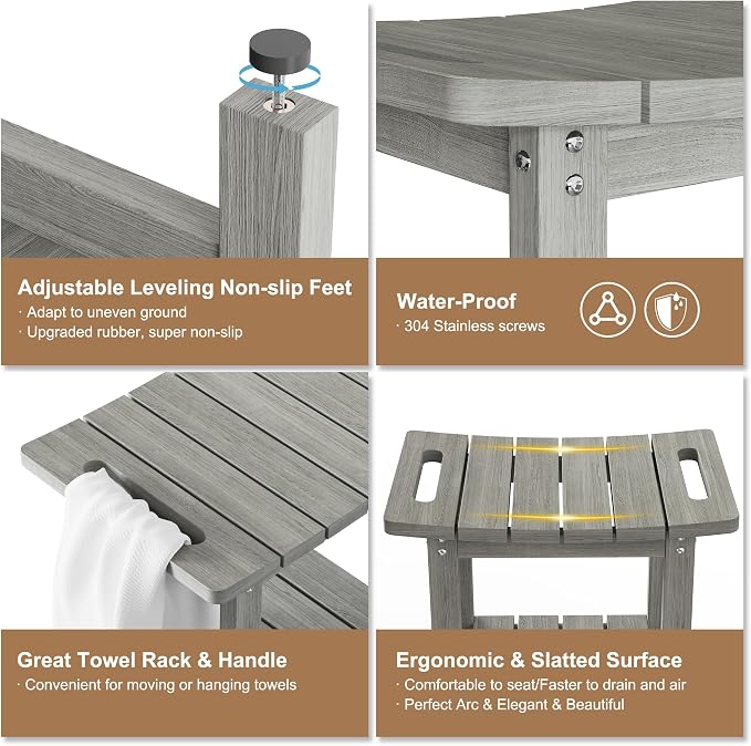 HIPS Shower Benches for Inside Shower, Shower Stool - Image 3