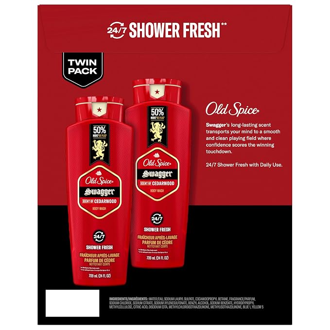 Old Spice Refreshing Body Wash for Men, 3X Defense, 24/7 Shower Fresh - Image 12