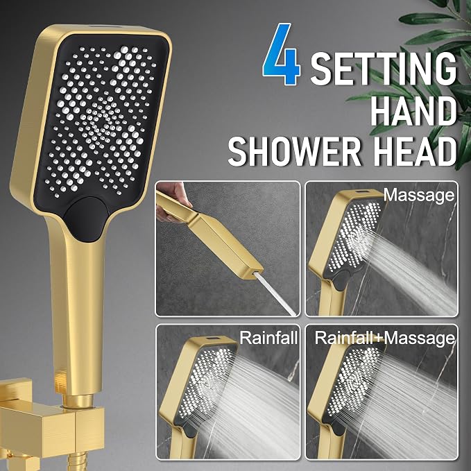 Iriber Gold Shower System Wall Mount - Image 5